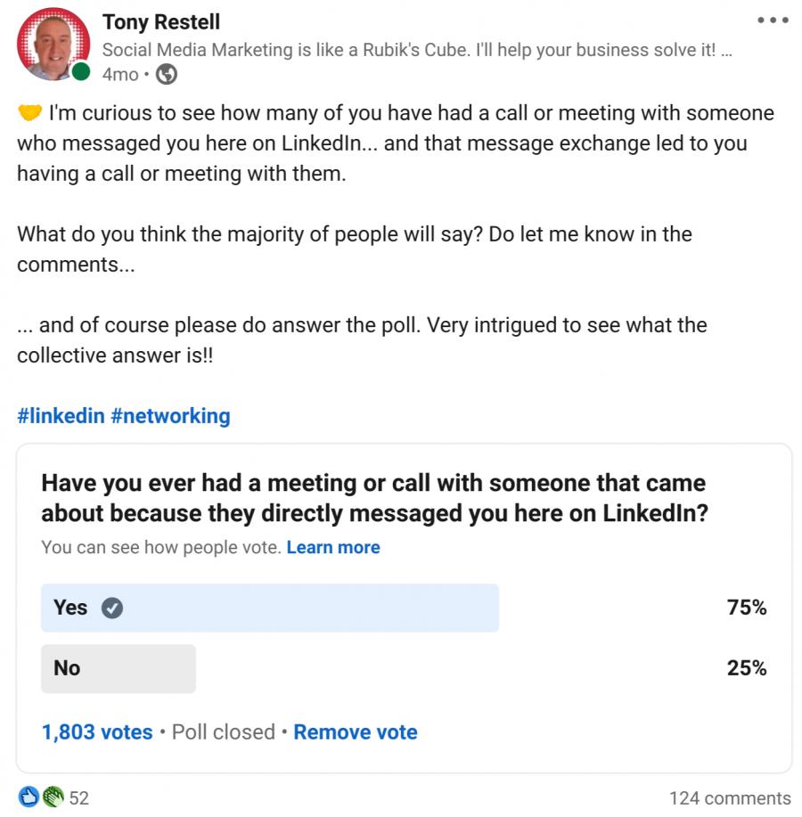 Example LinkedIn Poll